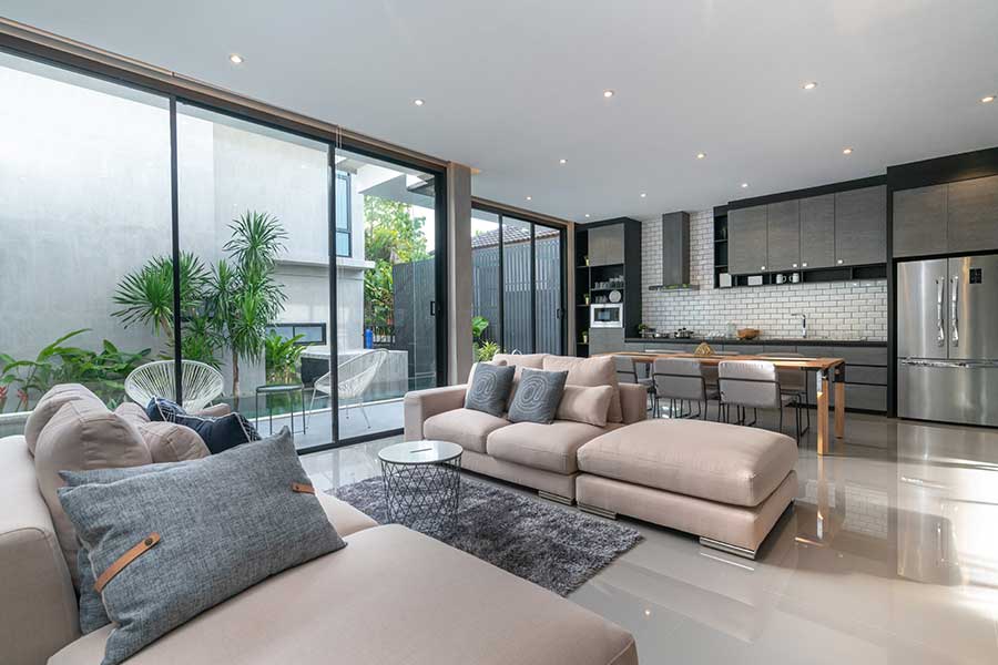 Modern apartment interior, Los Angeles